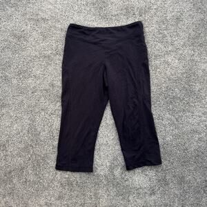 Adidas Pants Womens Small Black Capri Cropped Yoga Athletic Stretch 3/4 Leggings